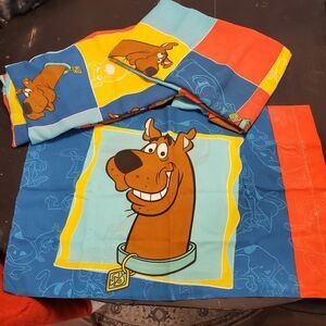 Vtg Scooby Doo Twin Sheet Set 1999 Dan River Hanna Barbera Color Block EUC